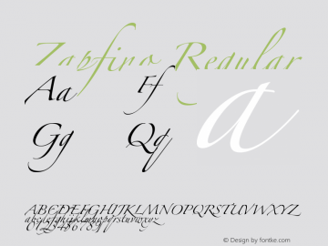 Zapfino Regular Unknown Font Sample