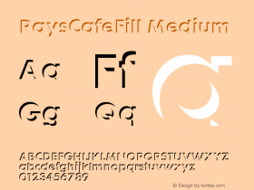 RaysCafeFill Medium Version 001.000 Font Sample