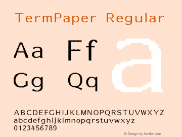 TermPaper Regular Unknown Font Sample