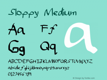 Sloppy Medium Version 001.000 Font Sample