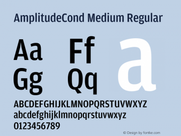 AmplitudeCond Medium Regular Version 1.100;PS 001.001;hotconv 1.0.38 Font Sample