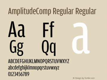 AmplitudeComp Regular Regular Version 1.100;PS 001.001;hotconv 1.0.38 Font Sample