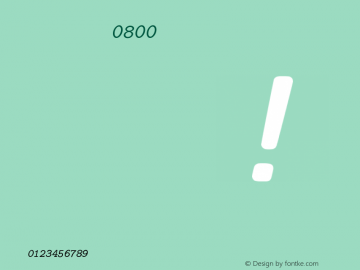 glto0800 Regular Version 001.001图片样张