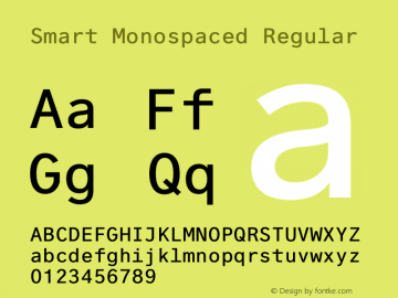 Smart Monospaced Regular Version 1.00图片样张