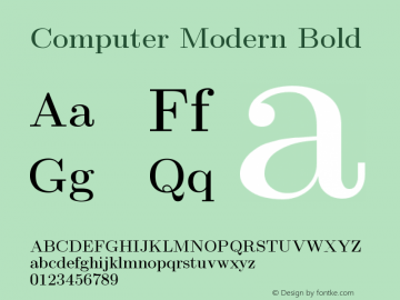 Computer Modern Bold Version 0.3图片样张