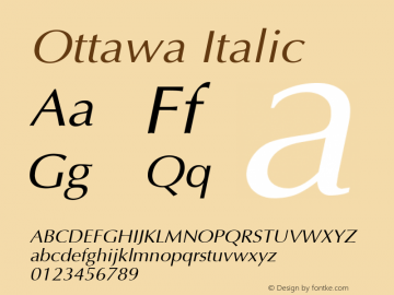 Ottawa Italic 001.003图片样张