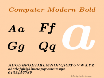 Computer Modern Bold Version 0.3 Font Sample