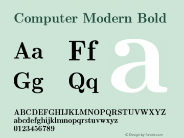 Computer Modern Bold Version 0.3图片样张