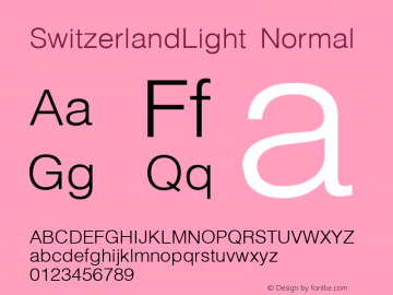 SwitzerlandLight Normal 1.0 Sat Dec 05 17:05:39 1992图片样张