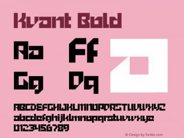 Kvant Bold 001.001 Font Sample