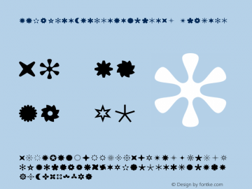 Dingbats2StarsFlowersOT Regular Version 1.000图片样张