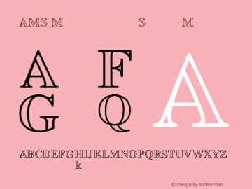 AMS Mathematical Symbol Medium Version 003.002图片样张