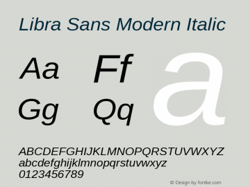 Libra Sans Modern Italic Version 1.000图片样张