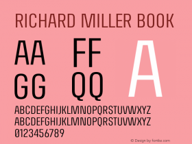 RICHARD MILLER Book 1.000 Font Sample