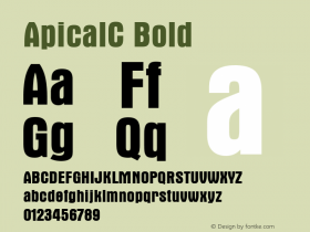 ApicalC Bold Version 001.000 Font Sample
