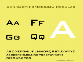 BankGothicMediumC Regular OTF 1.0;PS 001.000;Core 116;AOCW 1.0 161 Font Sample