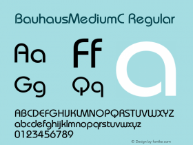 BauhausMediumC Regular OTF 1.0;PS 001.000;Core 116;AOCW 1.0 161 Font Sample