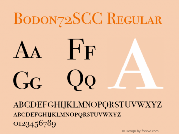 Bodon72SCC Regular Version 001.000图片样张