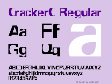 CrackerC Regular Version 001.000 Font Sample