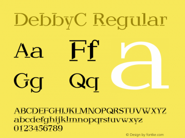 DebbyC Regular Version 1.0 Font Sample