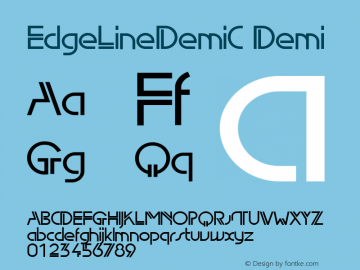 EdgeLineDemiC Demi Version 1.000 Font Sample