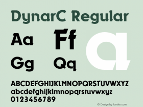 DynarC Regular OTF 1.0;PS 1.2;Core 116;AOCW 1.0 161 Font Sample