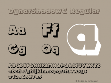 DynarShadowC Regular Version 1.1 Font Sample