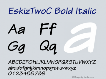 EskizTwoC Bold Italic OTF 1.0;PS 001.000;Core 116;AOCW 1.0 161图片样张