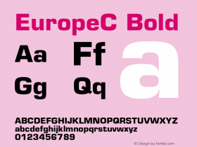 EuropeC Bold OTF 1.0;PS 004.001;Core 116;AOCW 1.0 161图片样张