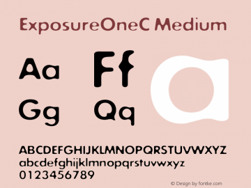 ExposureOneC Medium Version 001.000 Font Sample