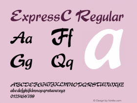 ExpressC Regular Version 001.000 Font Sample