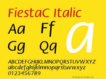 FiestaC Italic Version 004.001图片样张