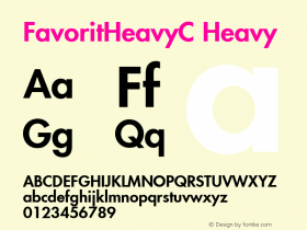 FavoritHeavyC Heavy Version 001.000 Font Sample