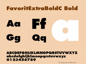 FavoritExtraBoldC Bold Version 001.000图片样张