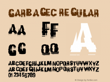 GarbageC Regular OTF 1.0;PS 001.000;Core 116;AOCM 1.0 28图片样张