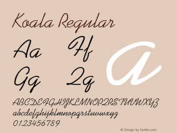 Koala Regular 001.003 Font Sample
