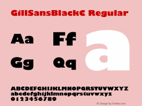 GillSansBlackC Regular OTF 1.0;PS 001.001;Core 116;AOCW 1.0 161 Font Sample
