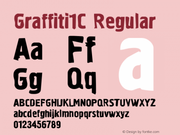 Graffiti1C Regular OTF 1.0;PS Version 1.0;Core 116;AOCW 1.0 161 Font Sample