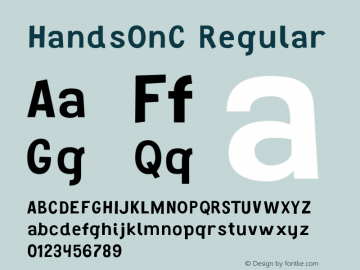 HandsOnC Regular OTF 1.0;PS 001.000;Core 116;AOCW 1.0 161图片样张