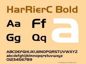 HarRierC Bold OTF 1.0;PS 001.001;Core 116;AOCW 1.0 161 Font Sample