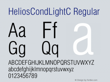 HeliosCondLightC Regular OTF 1.0;PS 001.001;Core 116;AOCW 1.0 161 Font Sample
