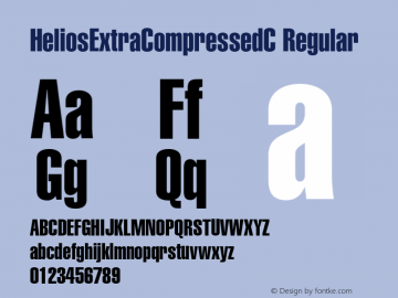 HeliosExtraCompressedC Regular OTF 1.0;PS 004.001;Core 116;AOCW 1.0 161 Font Sample