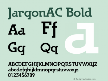 JargonAC Bold OTF 1.0;PS 001.000;Core 116;AOCW 1.0 161图片样张