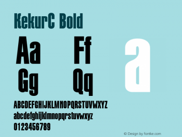 KekurC Bold Version 001.000图片样张