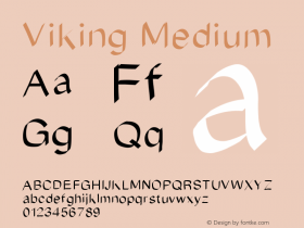 Viking Medium Version 001.000 Font Sample