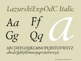 LazurskiExpOdC Italic Version 001.000图片样张