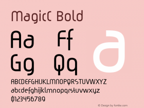 MagicC Bold Version 001.001 Font Sample