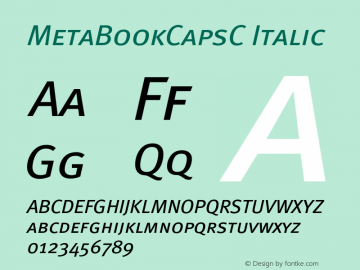 MetaBookCapsC Italic OTF 1.0;PS 001.000;Core 116;AOCW 1.0 161 Font Sample