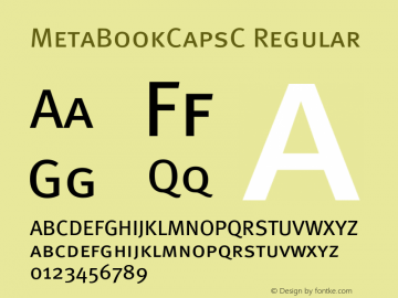 MetaBookCapsC Regular OTF 1.0;PS 001.000;Core 116;AOCW 1.0 161 Font Sample
