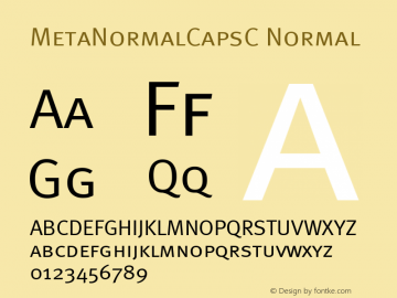 MetaNormalCapsC Normal Version 001.000 Font Sample